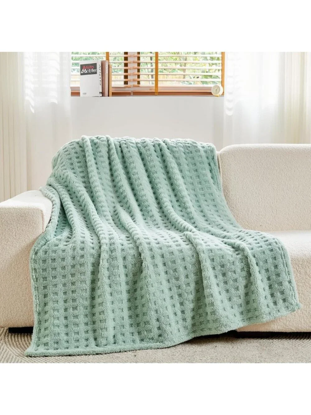 Cozy Sage Green Soft Throw Blanket | Premium Silky Flannel Fleece | All-Season